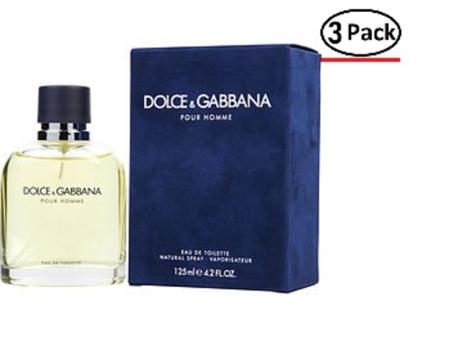 DOLCE & GABBANA by Dolce & Gabbana EDT SPRAY 4.2 OZ for MEN ---(Package Of 3)