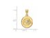 14k Yellow Gold NHL Chicago Blackhawks Medium Disc Pendant