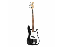 Costway Black Full Size 4 String Electric Bass Guitar with Strap Guitar Bag Amp Cord - Black
