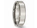 Ladies Chisel 6mm Titanium Wedding Band with Beveled Edge - 13