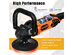 IRONMAX 7''/6'' 1400W Electric Buffer Polisher 6 Variable Speed Waxer Sander w/Accessories - Black/Orange