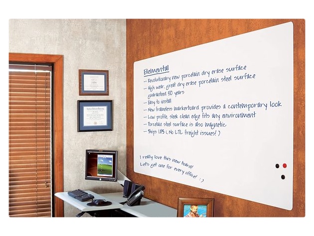 Best-Rite 208JD25 Elemental Magnetic Dry Erase Whiteboard Peel-n-Stick Skin,4x4' (New)