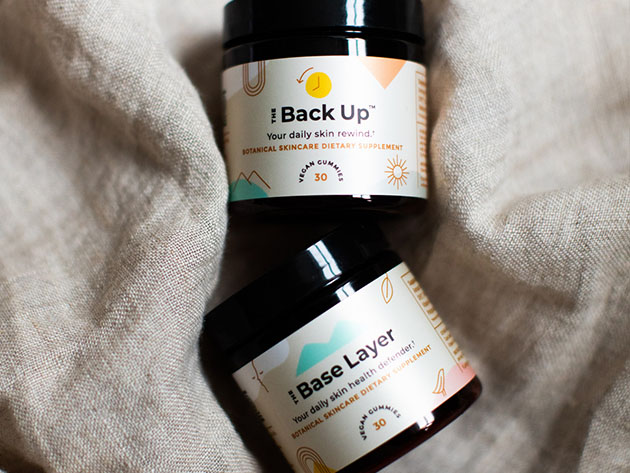 SunDaily Gummy Skincare Supplement: The Base Layer + Back Up Bundle