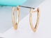 Plain Curved Huggie Earrings (Rose Gold)