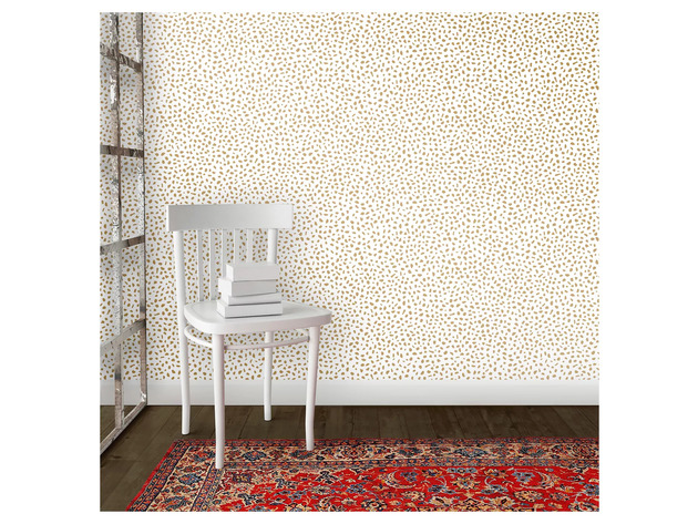 Opalhouse Speckled Dot Peel and Stick Removable Wallpaper, 20 Inches X 16 Foot 6 Inches, Gold