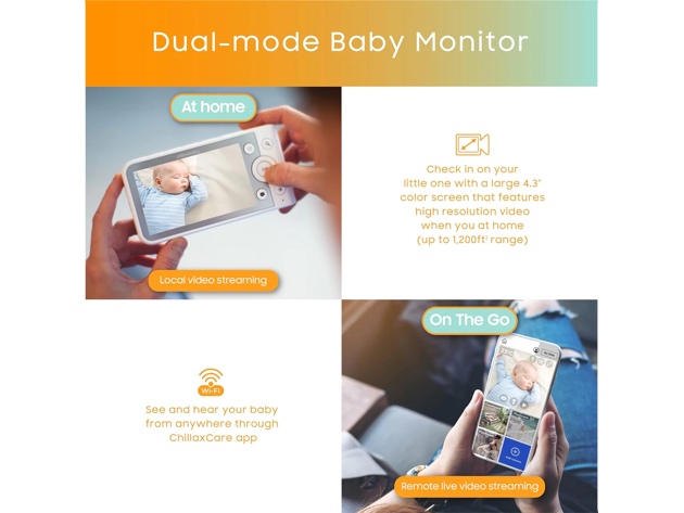 Chillax DM640 Daily Baby Monitor - 2 Cameras