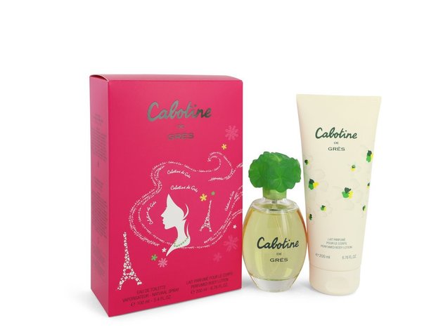 CABOTINE by Parfums Gres Gift Set -- 3.4 oz Eau De Toilette Spray + 6.7 oz Body Lotion Great price and 100% authentic