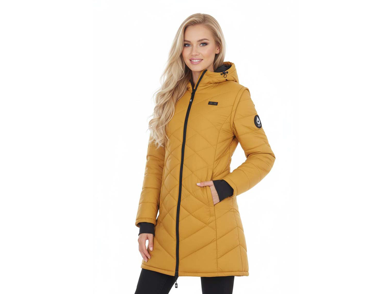 Women's Helios Hybrid Heated Coat (Golden/Medium)