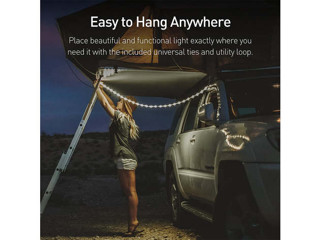 5Ft Portable USB LED Rope Light and Lantern