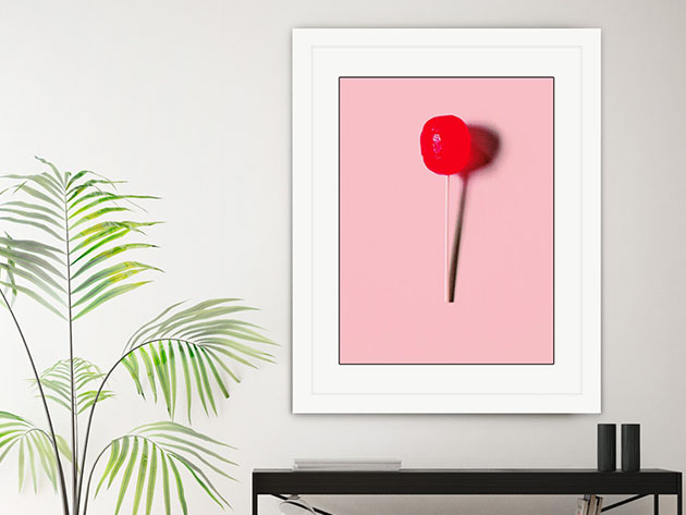 White Framed Print "PopStick" by Ivan Ballack