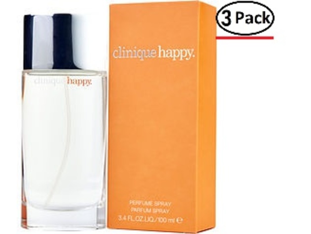 HAPPY by Clinique EAU DE PARFUM SPRAY 3.4 OZ for WOMEN ---(Package Of 3)