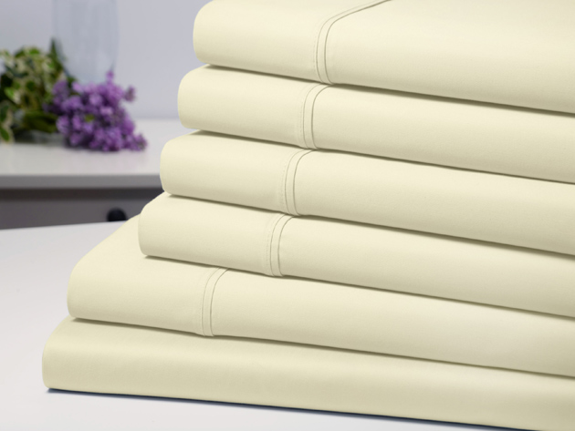 6-Piece Bamboo-Blend Comfort Luxury Sheet Set (Ivory/Full)