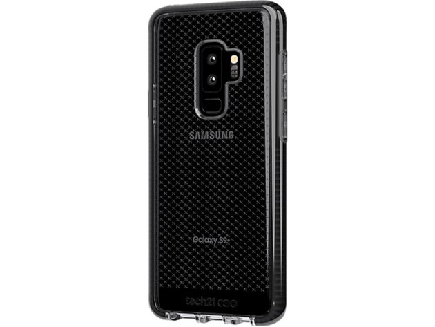 Tech21 Evo Check Flexshock Samsung Galaxy S9 Plus Ultra-thin Phone Case, Smokey Black