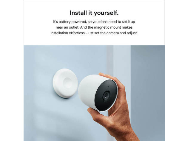 Google Nest INOUTCAM2W 1080p Indoor/Outdoor Camera (Battery, 2-pack)