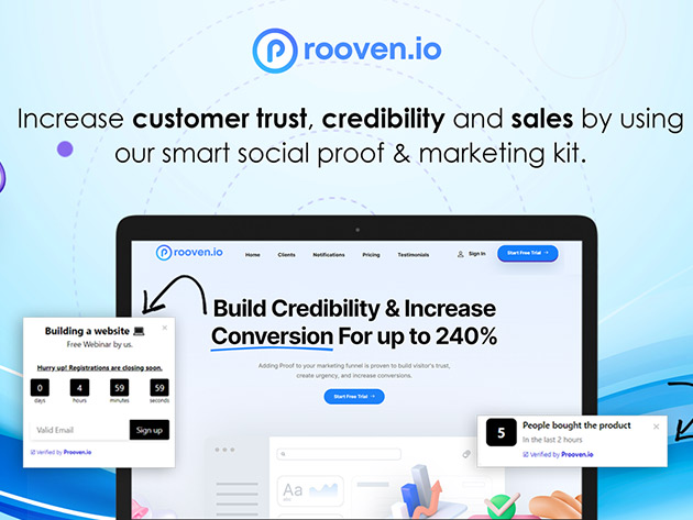 Prooven.io: Automated Smart Social Proof Software (Unlimited Plan)