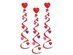Beistle Party Supplies 30 Inches Red/Purple/Pink 3 Hanging Decorations