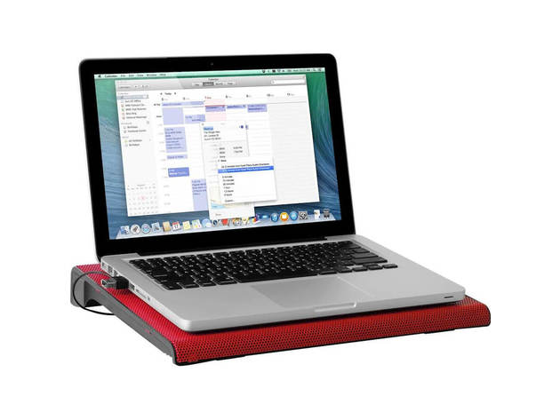 Aluratek ACP01FR Slim USB Laptop Cooling Pad (Red)