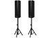 Set of 2 Sonart 2000W Bi-Amplified Speakers PA System - black