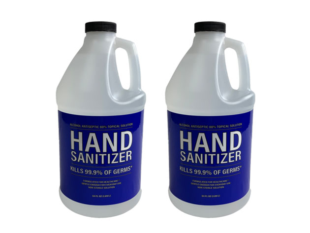 Liquid Hand Sanitizer with 80% Antiseptic Alcohol Solution (2-Pack/64Oz)