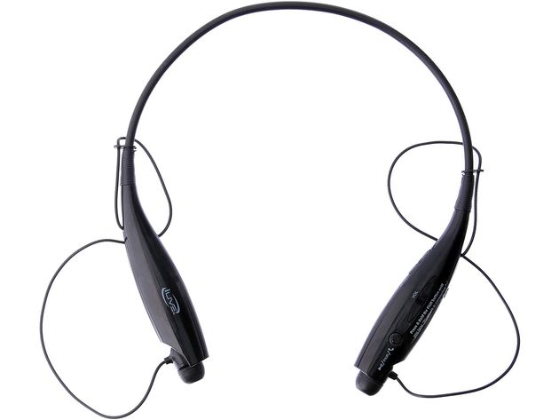 iLive iAEB25B Bluetooth Wireless Comfortable Design Stereo Neckband Headset and Speakers, Black (New Open Box)