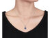 2.00 Carat (ctw) Lab-Created Blue Sapphire Heart Pendant Necklace in Sterling Silver