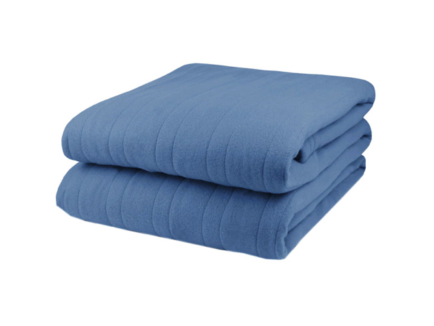 Biddeford Soft Comfort Knit Fleece Electric Heated Warming Blanket Digital - Denim