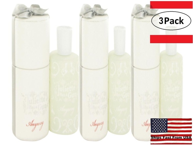 3 Pack Anyway by Juliette Has a Gun Eau De Parfum Spray 3.3 oz for Women