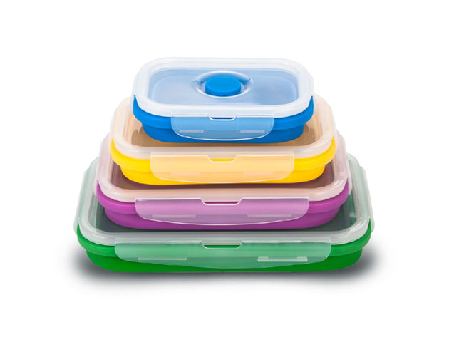 SmartPan 4-Piece Collapsible Lunch Box Sets