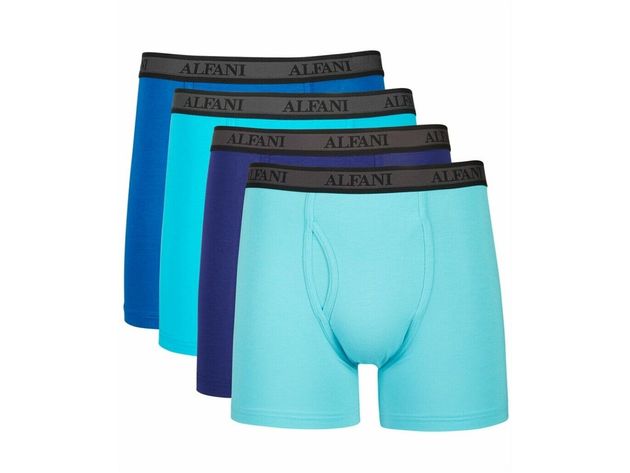 AlfanI Men's 4-Pk. ALFATECH Microfiber Boxer Briefs Blue Size Large