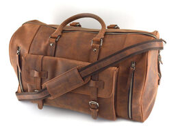 Weekender Genuine Leather Duffel Bag