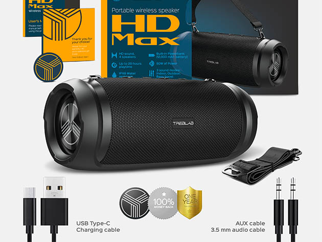 TREBLAB HD-Max: Big Loud Bluetooth Speaker