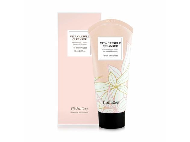 EC ELISHACOY Vita Capsule Cleanser - Vita Complex and Aloe Vera Extract Make Skin Clear and Calming, Soft Rich Bubbles Foam Removes Impurities from Pores, 80g