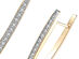 Swarovski Crystal Micro-Pav'e Curved Huggie Earrings In 18K-Plated Gold