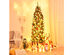 Costway 7Ft Pre-lit Artificial Pencil Christmas Tree Hinged Fir PVC Tree /350 LED Lights - Green