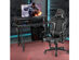 Goplus Gaming Computer Desk&Massage Gaming Chair Set w/Monitor Shelf Power Strip White\Blue\ Grey\Red - Black(Desk)+Grey(Chair)