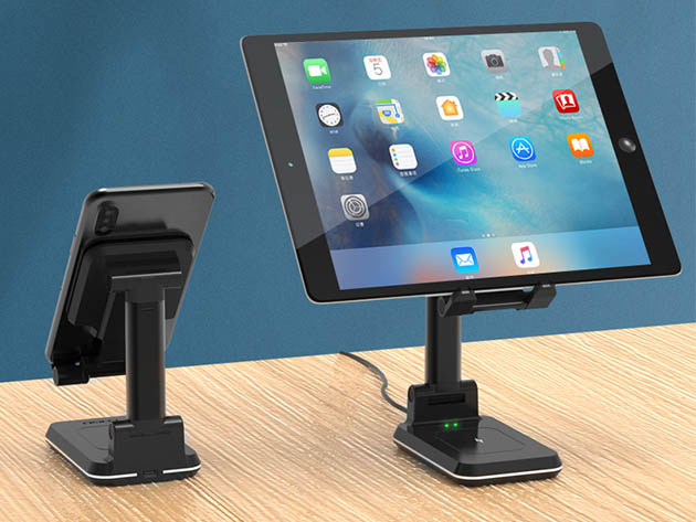 Dual Wireless Charging Phone Stand (Black/2-Pack)