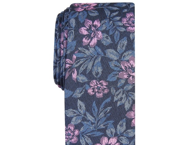 Bar III Men's Clark Skinny Floral Tie  Pink Size Regular