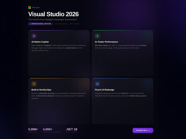 Microsoft Visual Studio Professional 2026 | Bleeping Computer Deals