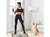 Costway Vibration Plate Exercise Machine Whole Body Workout Platform w/Loop Bands Home - White