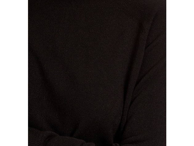 Karen Scott Women's Zip-Back Mock-Neck Sweater  Black Size Large