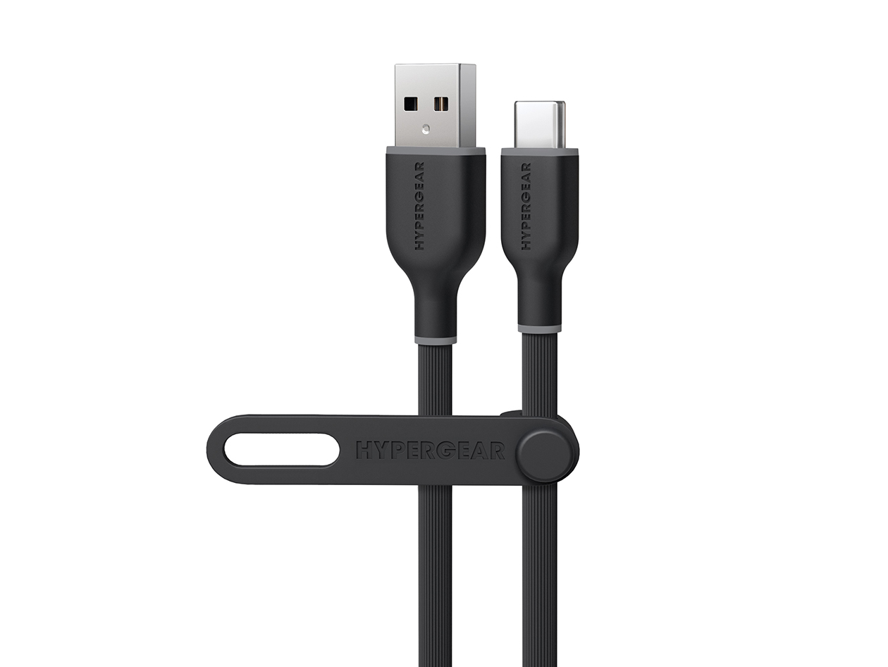 Flexi Pro USB-A to USB-C Soft-Touch Silicone Fast Charge Cable (6ft/Black)