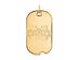 NCAA 10k Yellow Gold Mississippi State Large Dog Tag Pendant