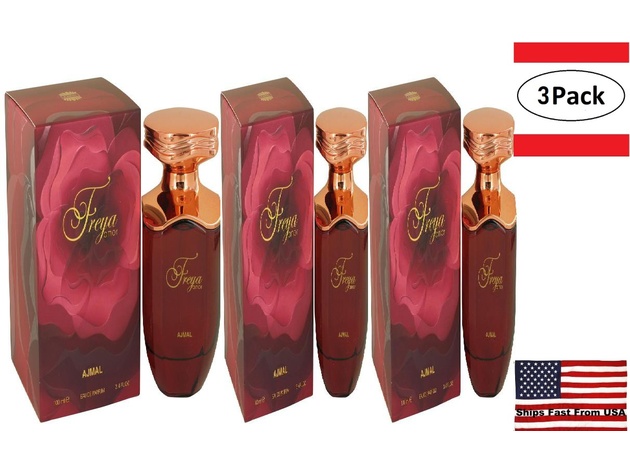 3 Pack Freya Amor by Ajmal Eau De Parfum Spray 3.4 oz for Women