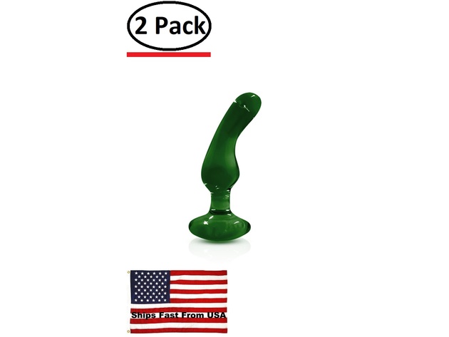 ( 2 Pack ) Crystal - Glass Plug - Green
