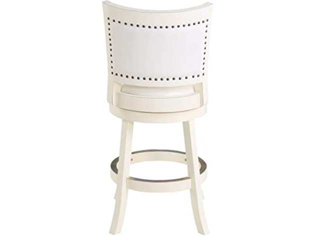 Boraam 42424 Bristol Counter Height Swivel Stool, 24-Inch - Distress White (Refurbished)