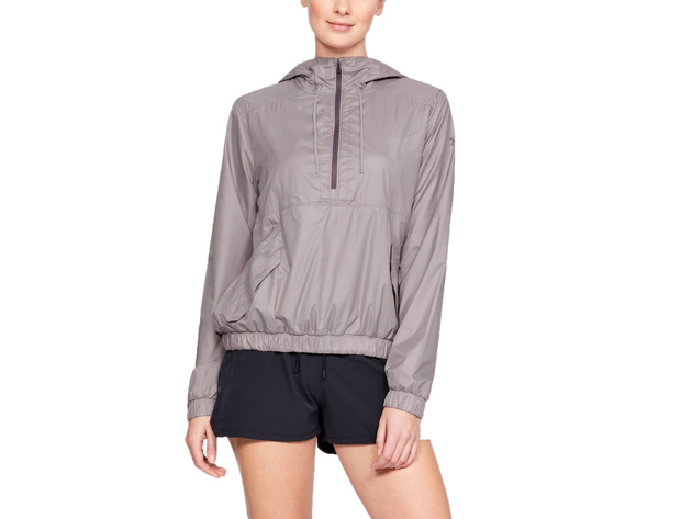 Under Armour Women's Windbreaker Anorak Tetra Gray  Size Small