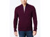 Alfani Men's Ribbed Full-Zip Sweater Burgundy Size 2 Extra Large