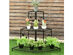 Costway 3 Tier Floral Corner Plant Stand Metal Flower Pot Rack Stair Display Ladder - Black