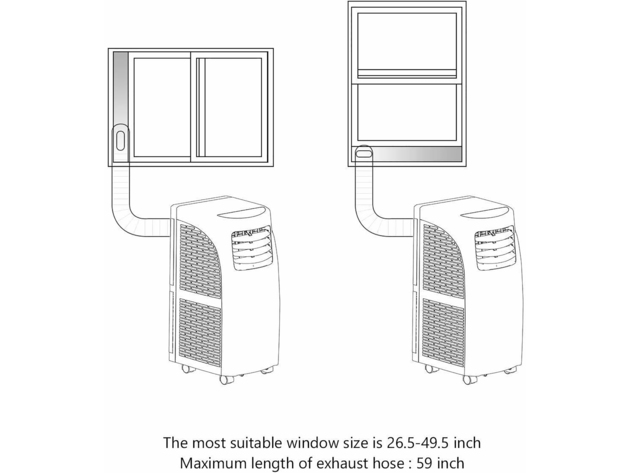 Costway 8,000BTU  Portable Air Conditioner & Dehumidifier Function Remote - White