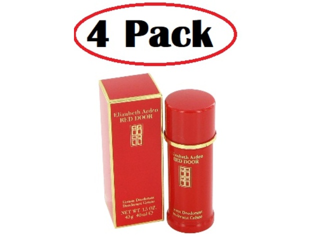 4 Pack of RED DOOR by Elizabeth Arden Deodorant Cream 1.5 oz